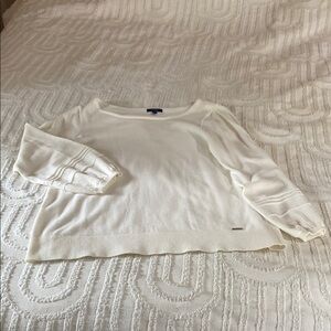 Nautica Cream Textured Knit Sweater